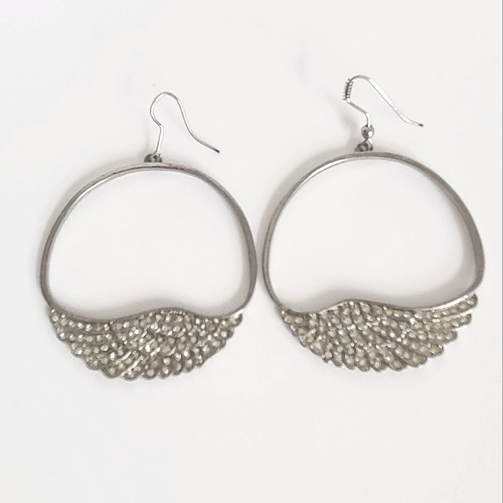 Earrings wings with bling